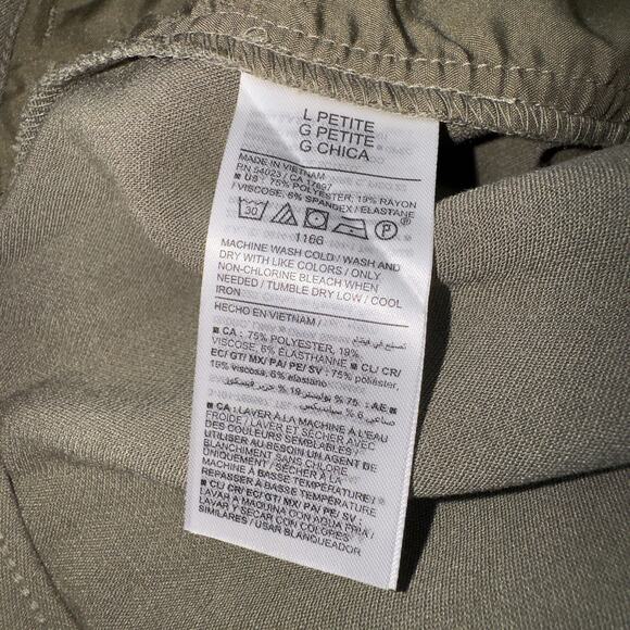 Old Navy Women's extra high rise Wide-Leg Trousers Olive Green Size L Petite - Picture 6 of 8